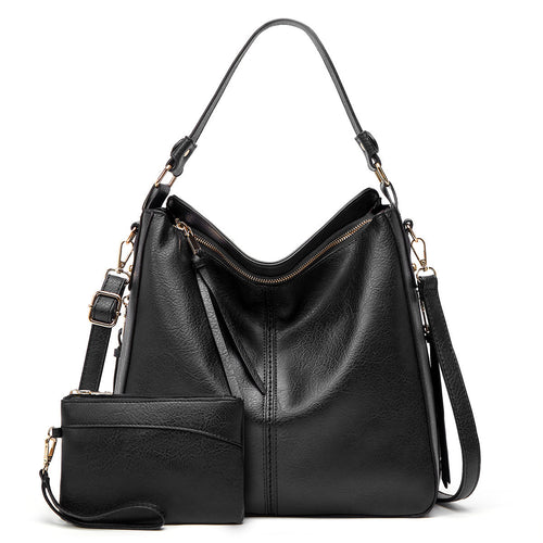 Bolso de Hombro de Piel de Lujo Antirrobo + Monedero de REGALO