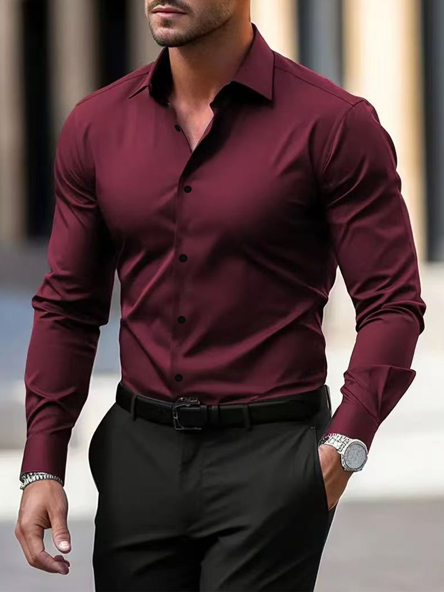 Men’s Velvet Cardigan Sweater – Soft Long Sleeve Casual Style