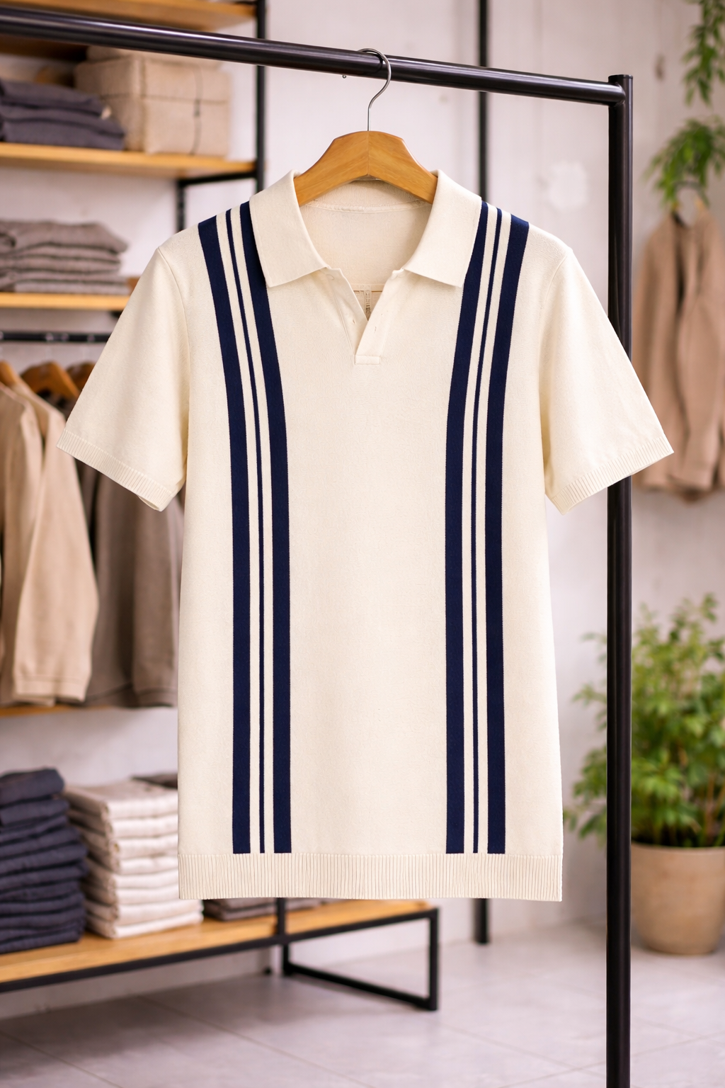 Jonathan-Polo textura Jersey con cuello