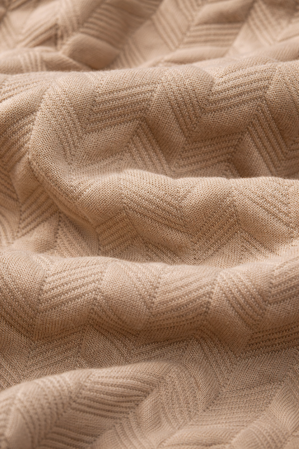 Dani-Polo clásico de punto textura de zigzag