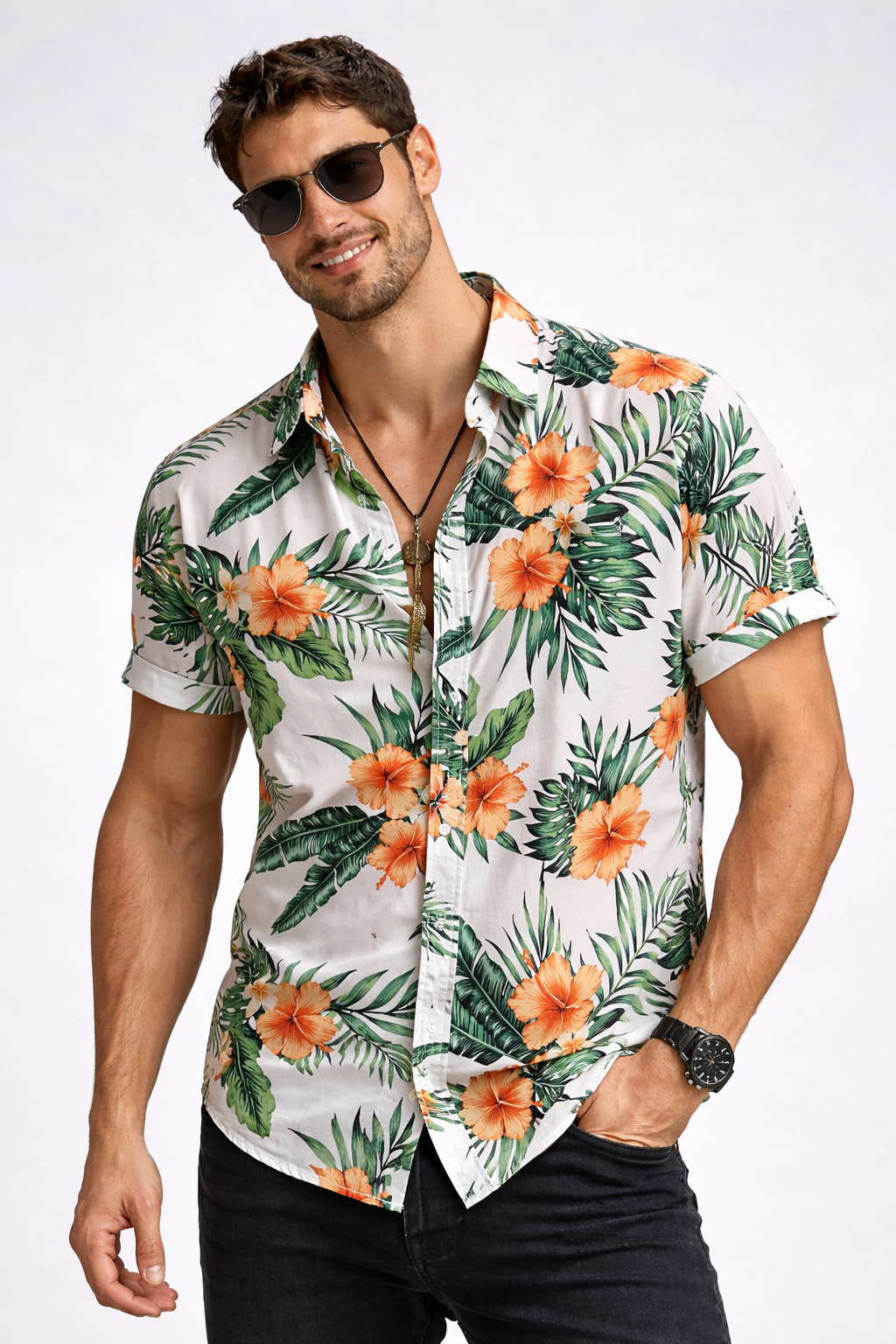 Edgar- Camisa Tropical de botones