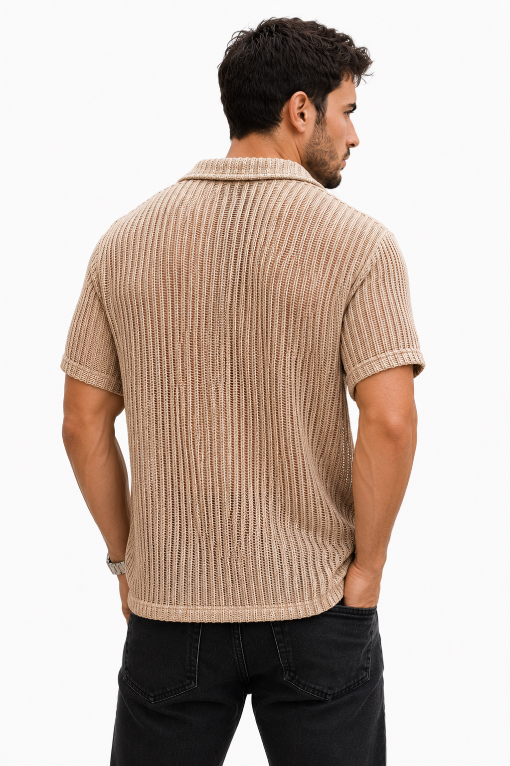 Rodrigo- Camisa calada de manga corta