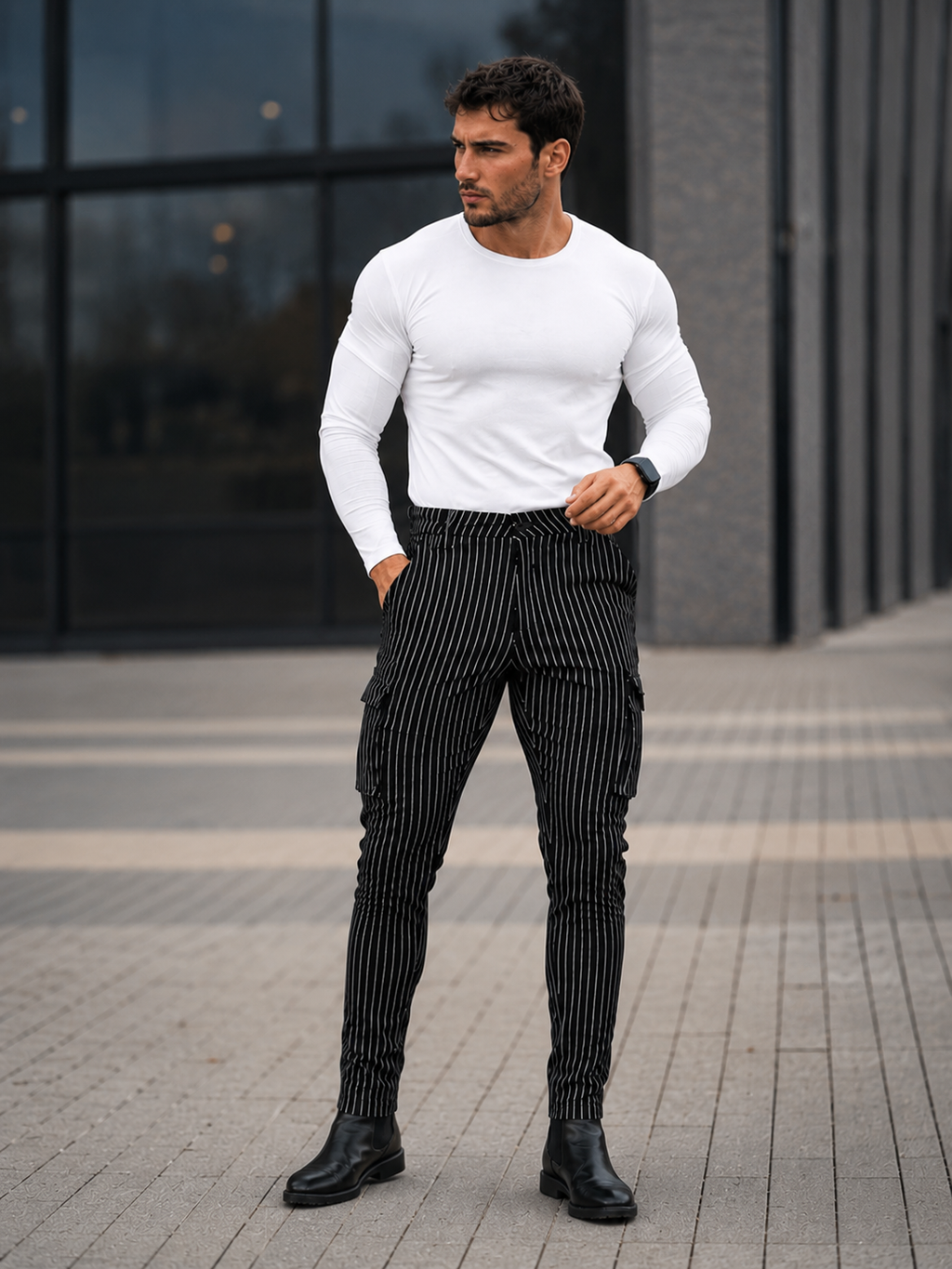 Mahy - Pantalones Slim Fit de gala
