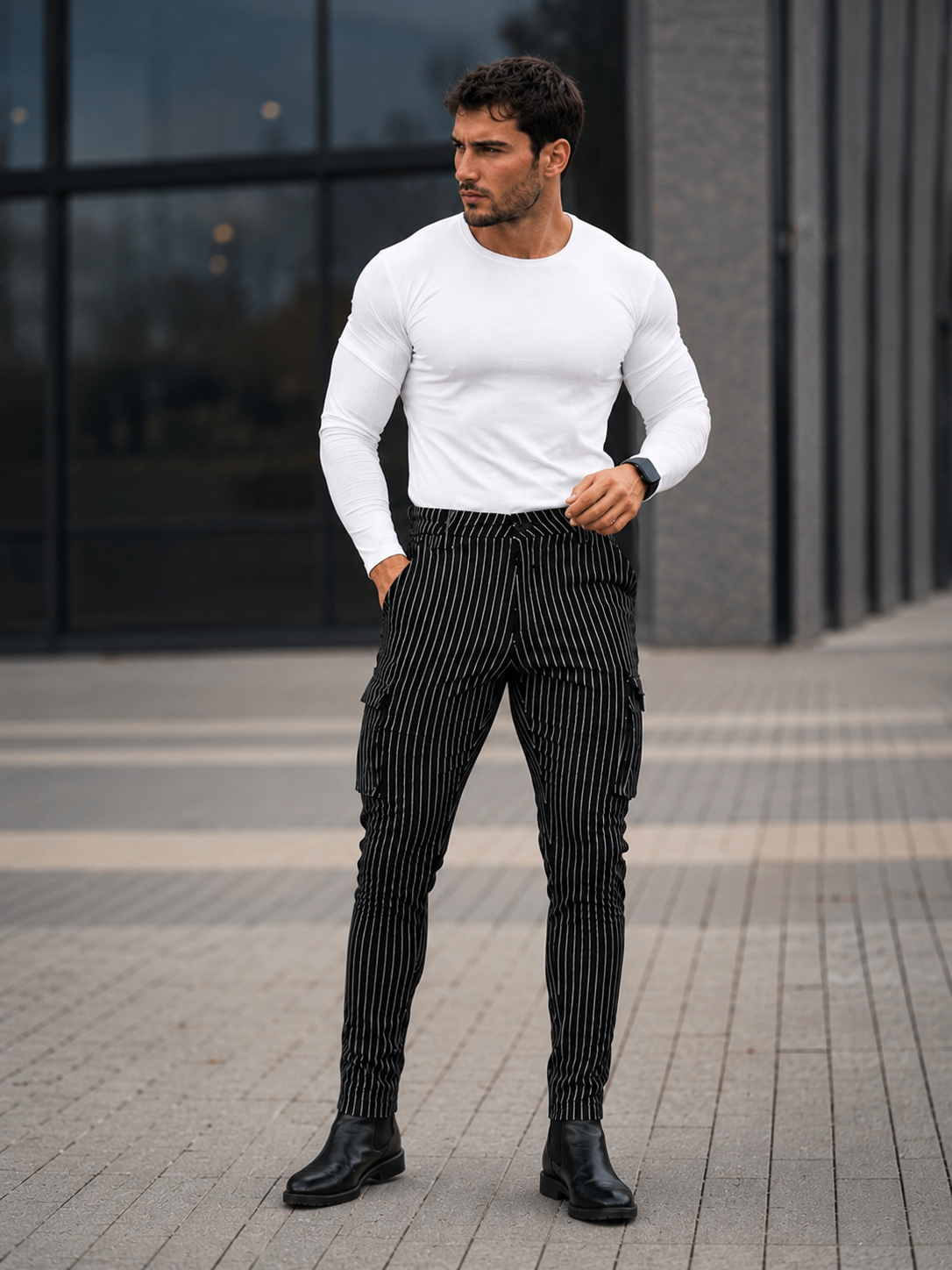 Mahy - Pantalones Slim Fit de gala