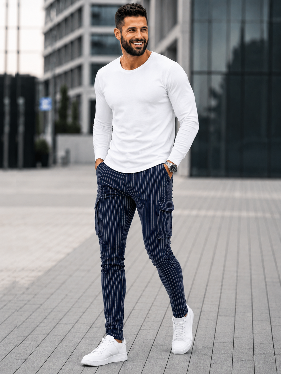 Mahy - Pantalones Slim Fit de gala