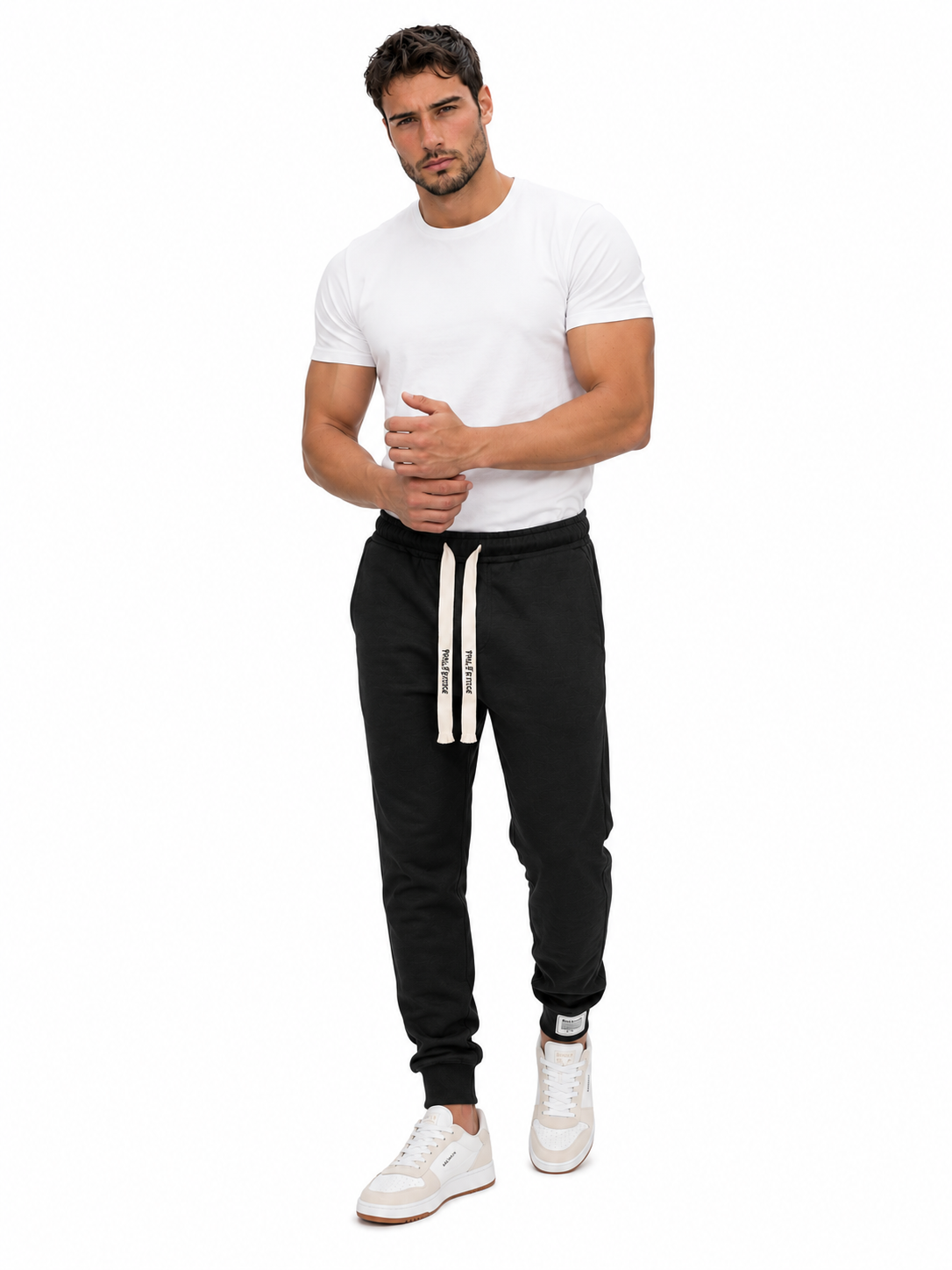 García- Pantalones chandal con detalles elegantes