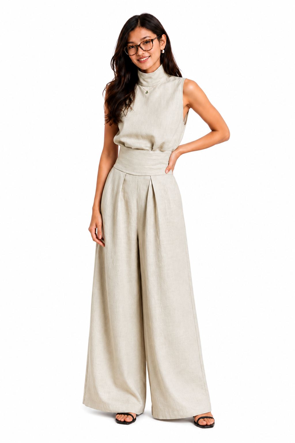 Mariana - Conjunto minimalista de lino
