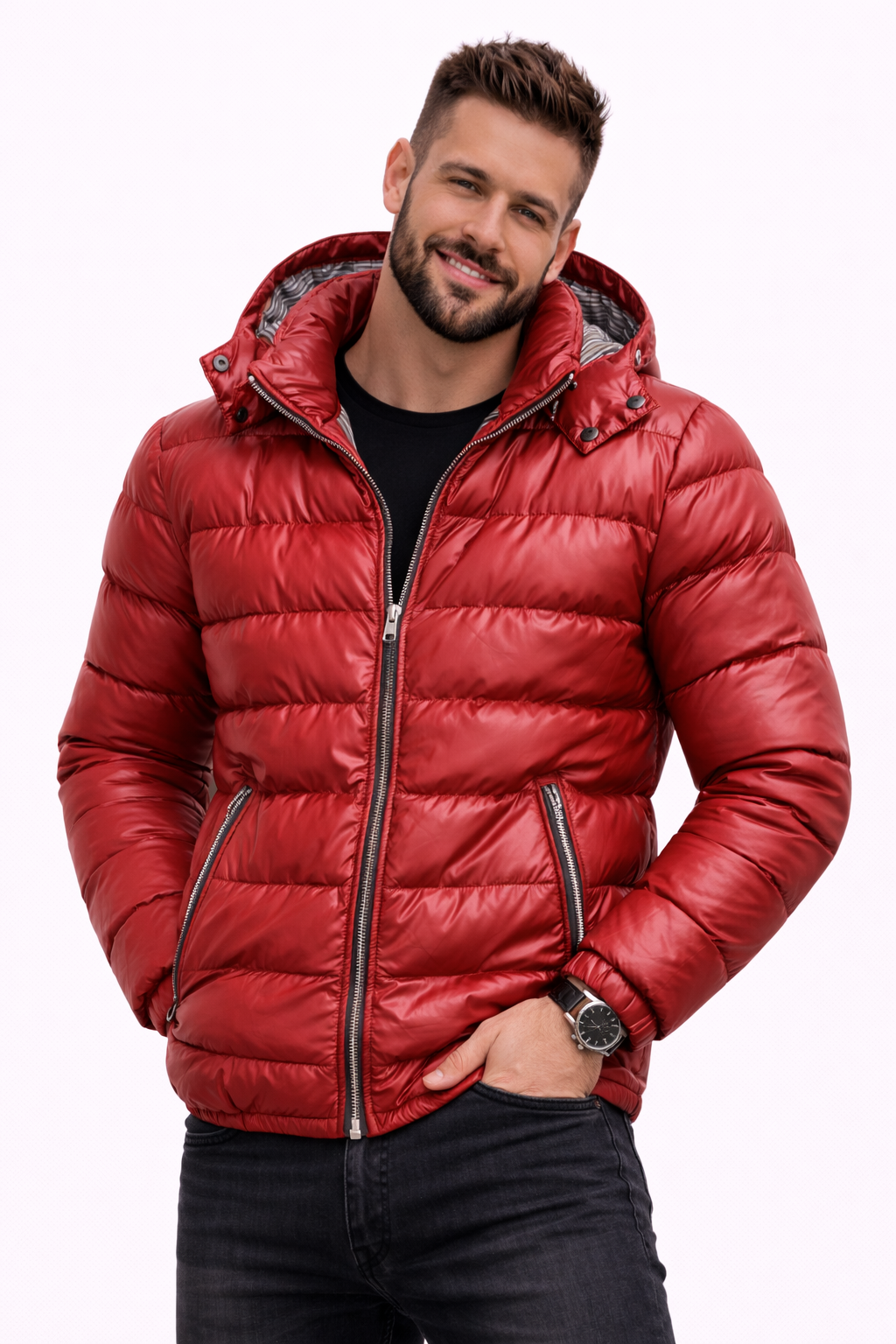 Eleazar-Chaqueta acolchada con capucha