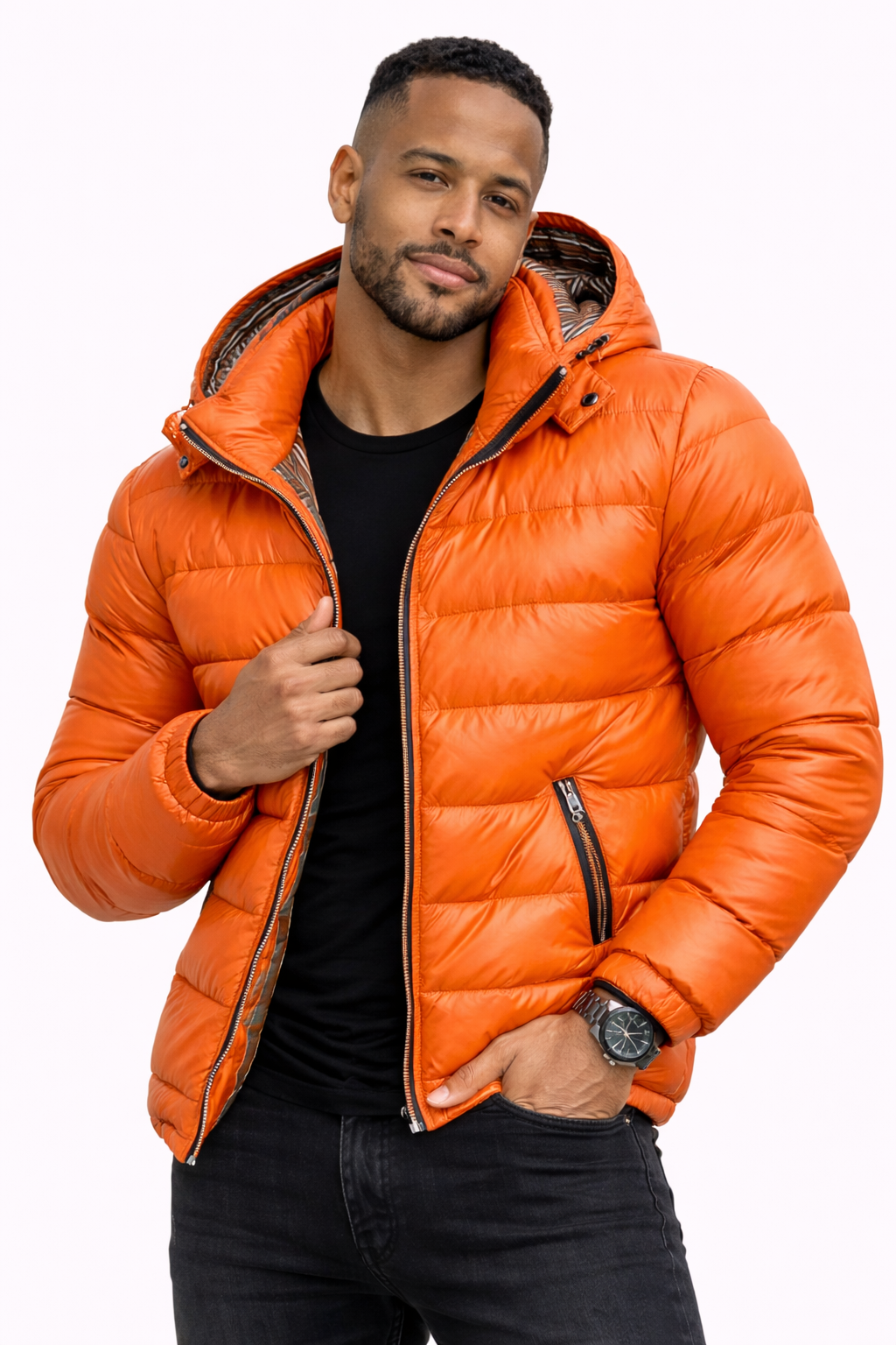 Eleazar-Chaqueta acolchada con capucha