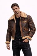 Samuel - Chaqueta de cuero y lana
