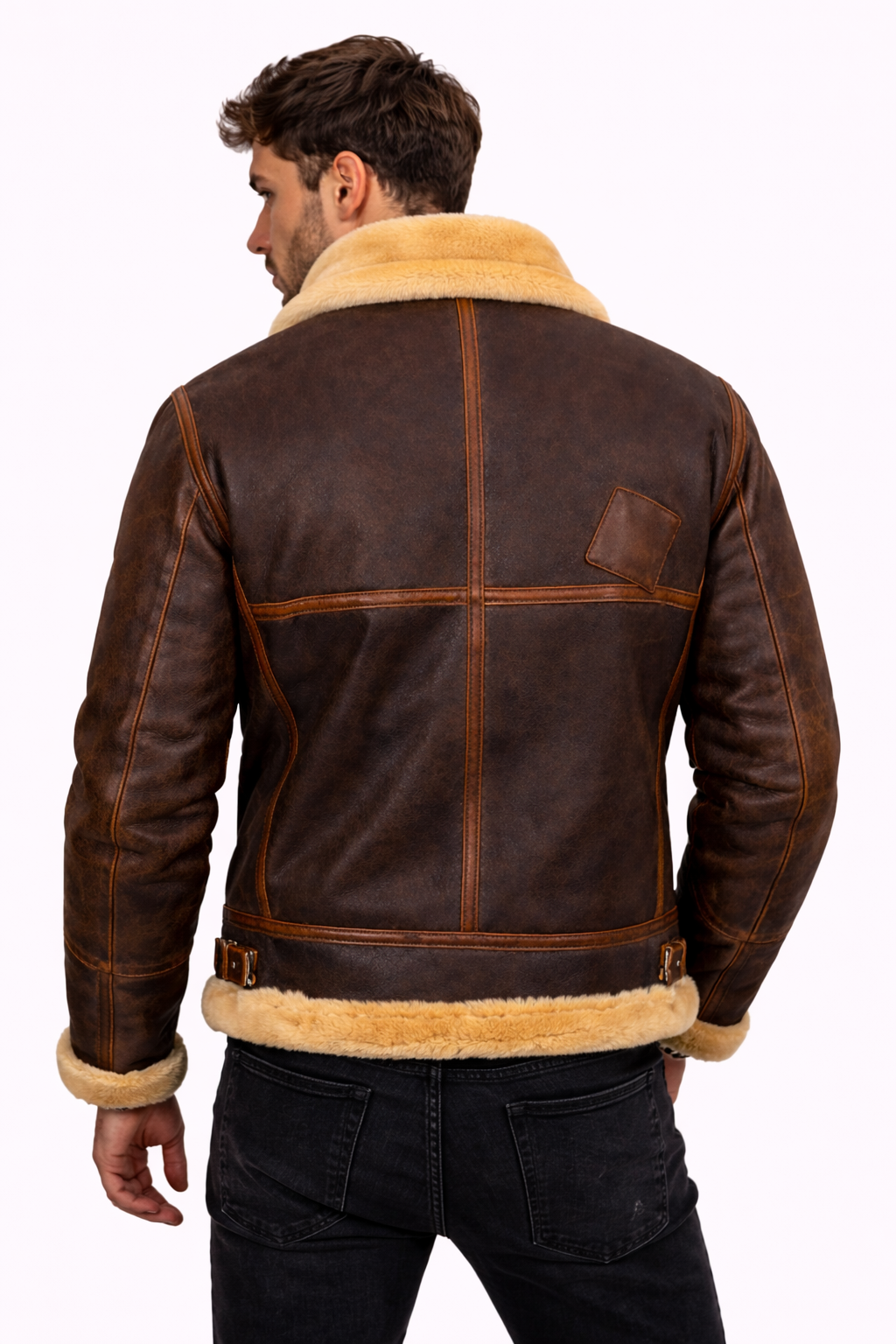Samuel - Chaqueta de cuero y lana