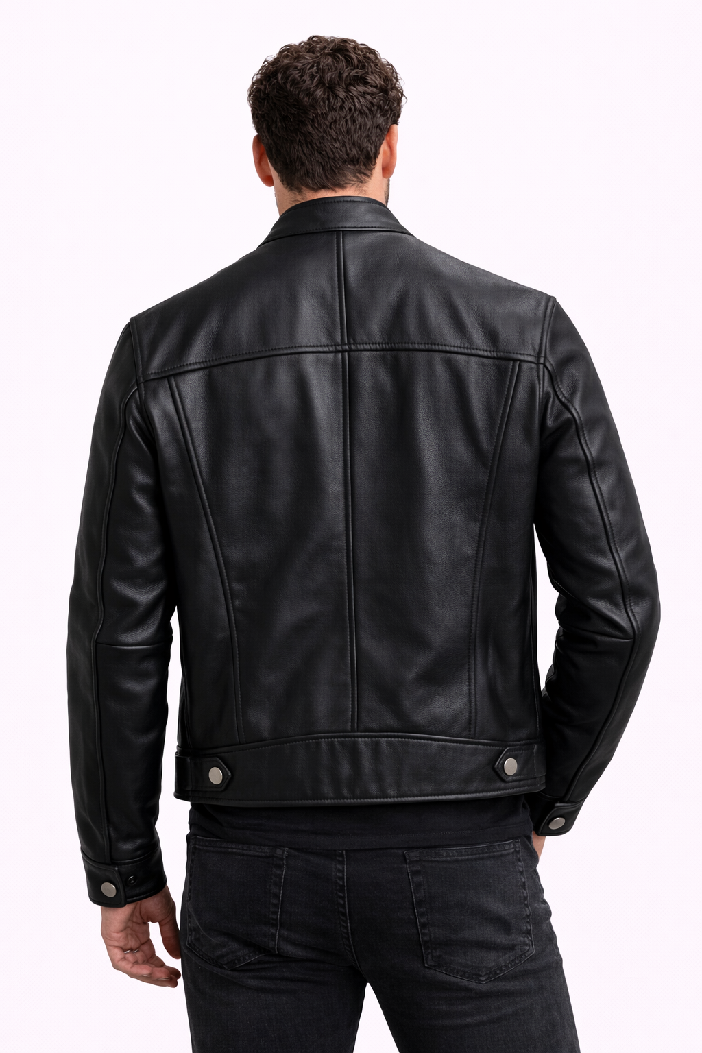 Aaron- Chaqueta de cuero fina