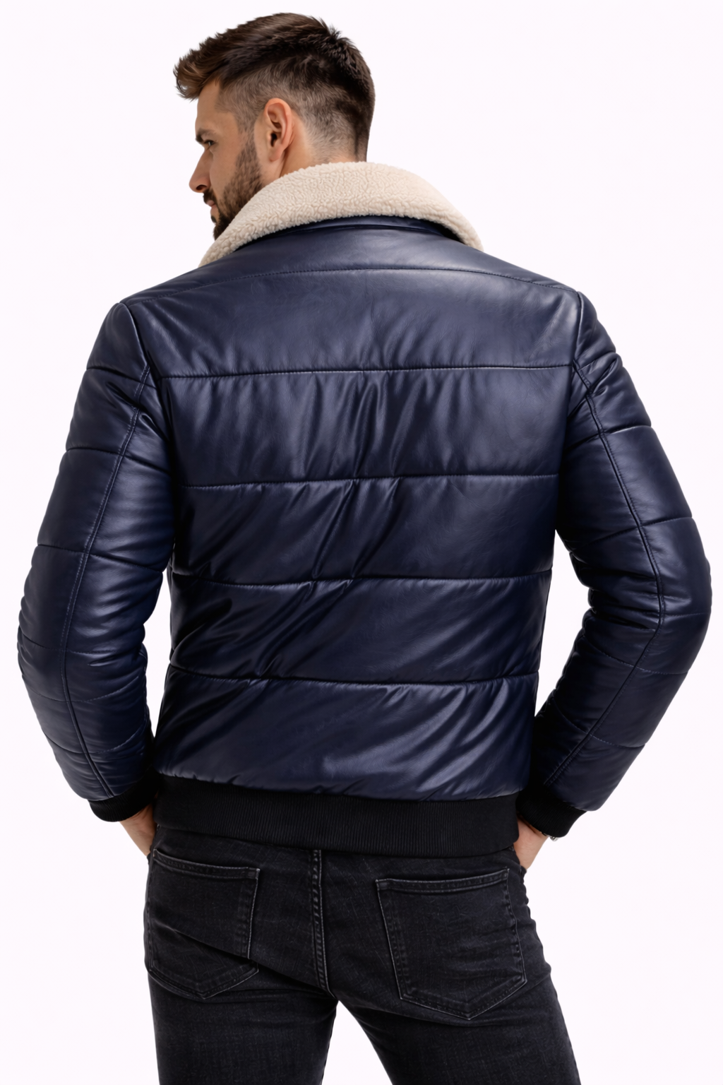 Alberto-Chaqueta de cuero vintage