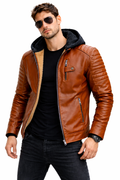 Alejandro- Chaqueta de piel y capcuha
