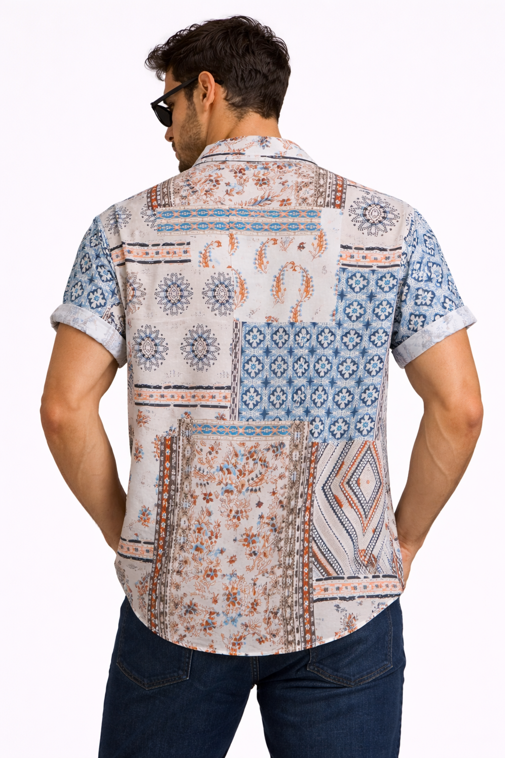 Manuel-Camisa con estampado tipo pañuelo