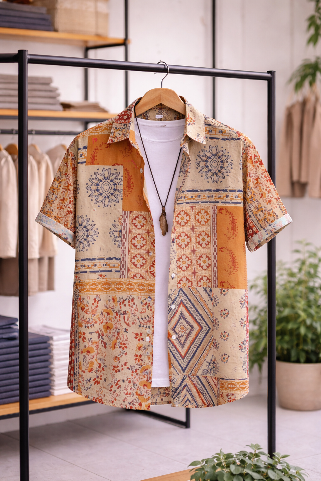 Manuel-Camisa con estampado tipo pañuelo
