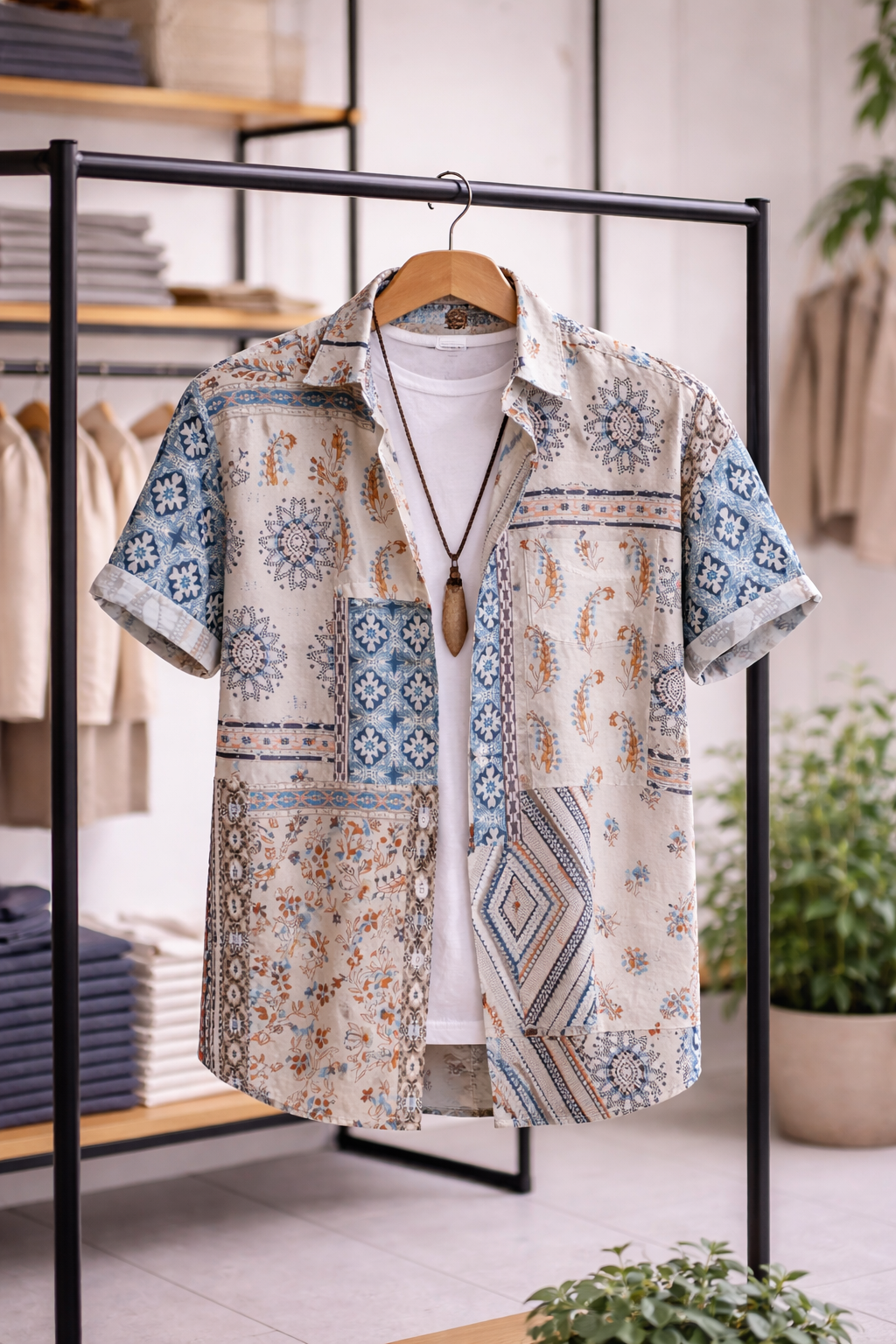 Manuel-Camisa con estampado tipo pañuelo