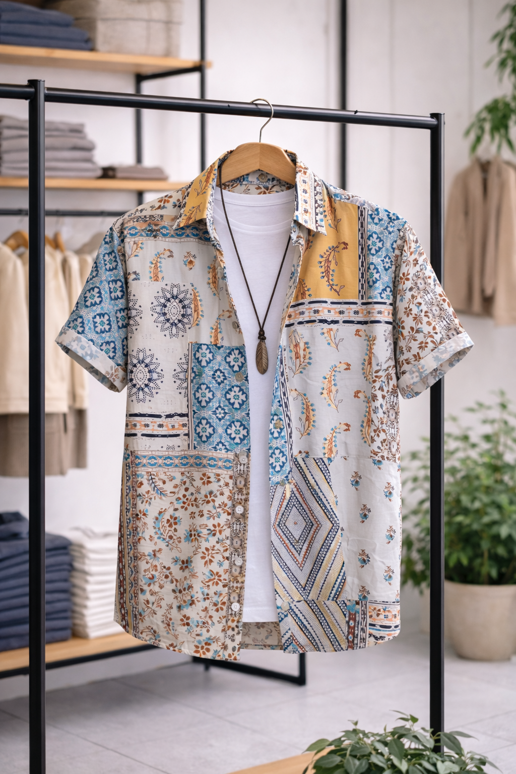 Manuel-Camisa con estampado tipo pañuelo