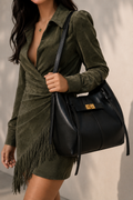 Méndez- Bolso elegante de cuero vegano