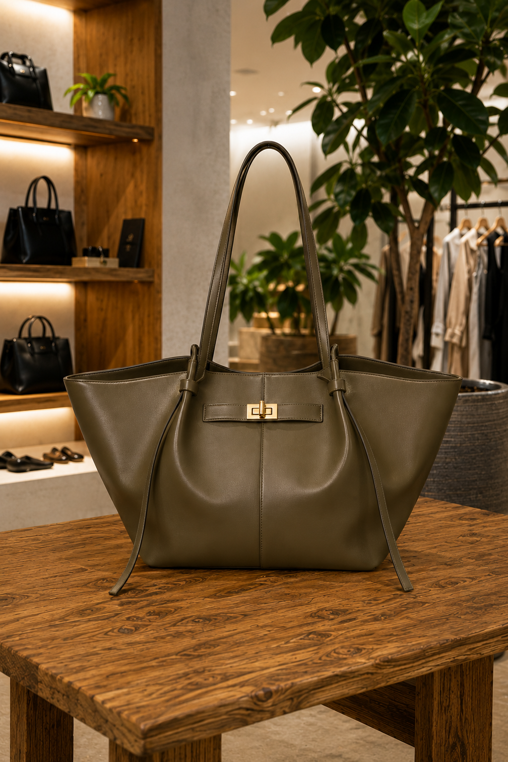 Méndez- Bolso elegante de cuero vegano