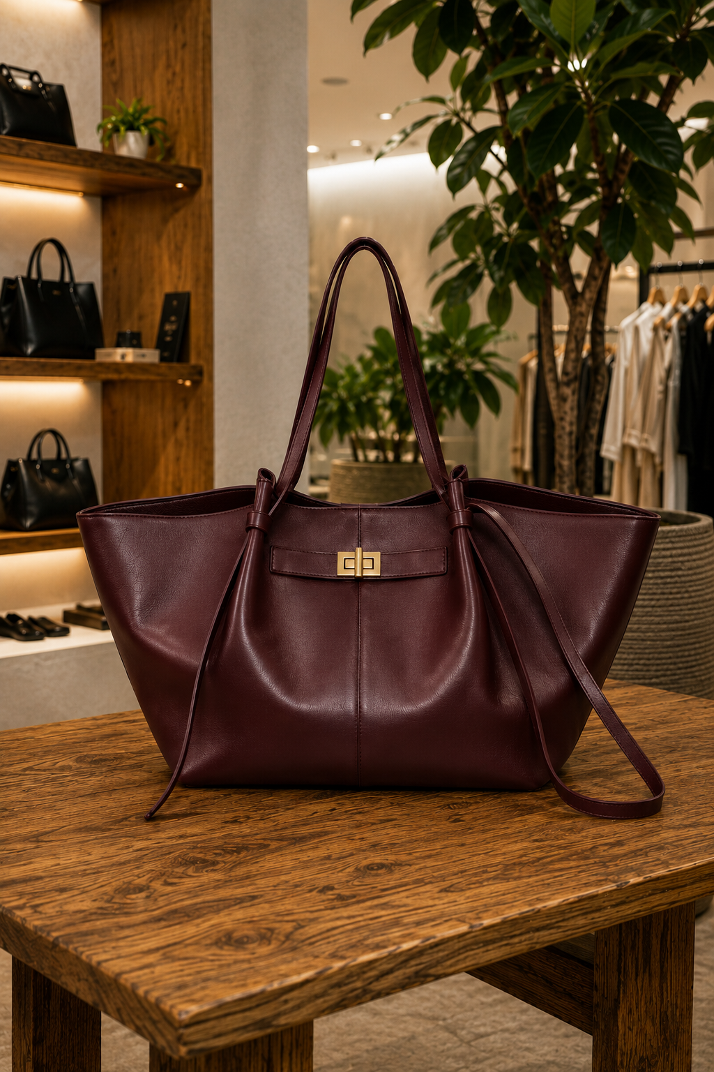 Méndez- Bolso elegante de cuero vegano