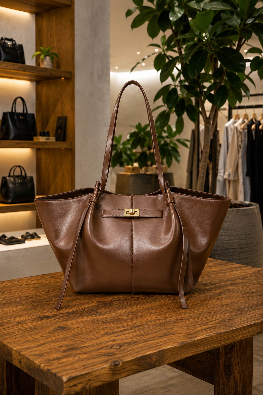 Méndez- Bolso elegante de cuero vegano