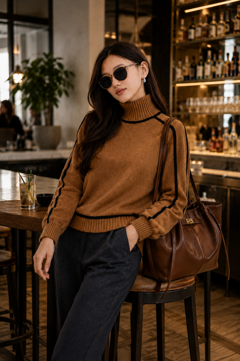 Méndez- Bolso elegante de cuero vegano