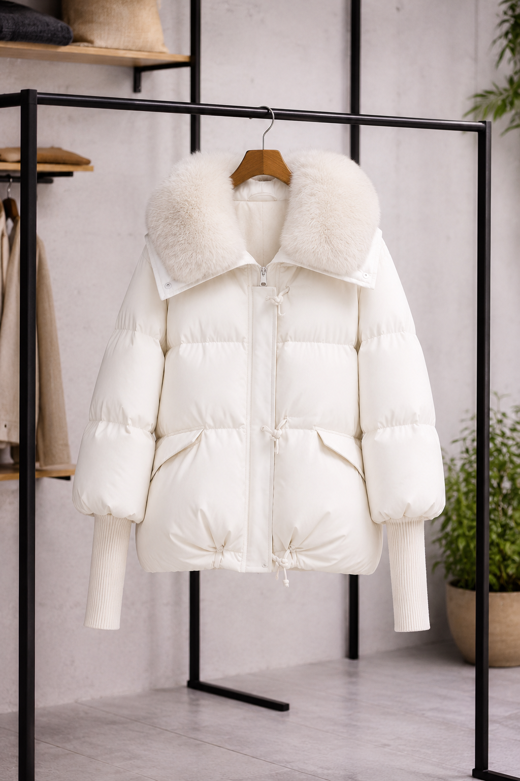 Esther- Abrigo de invierno con cuello de pelo ultra suave