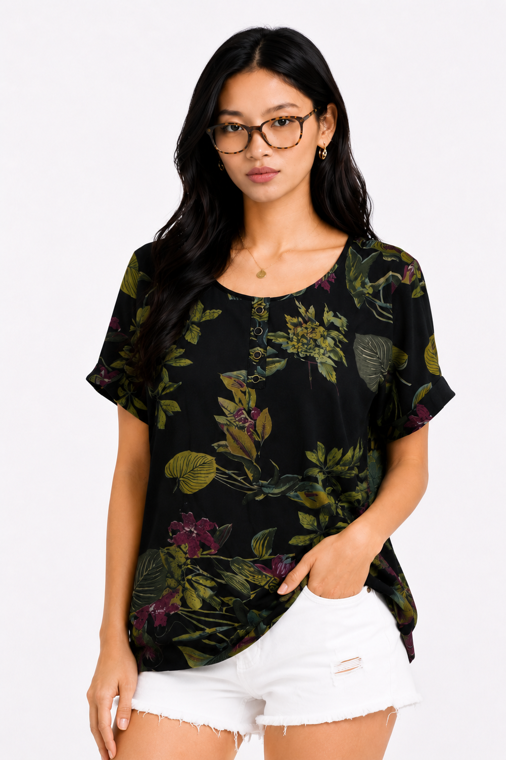 Ina- Blusa floral casual de verano