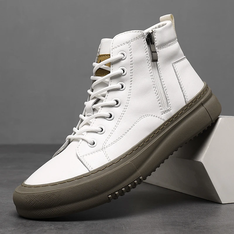 Miguel | Zapatillas altas de cuero sintético