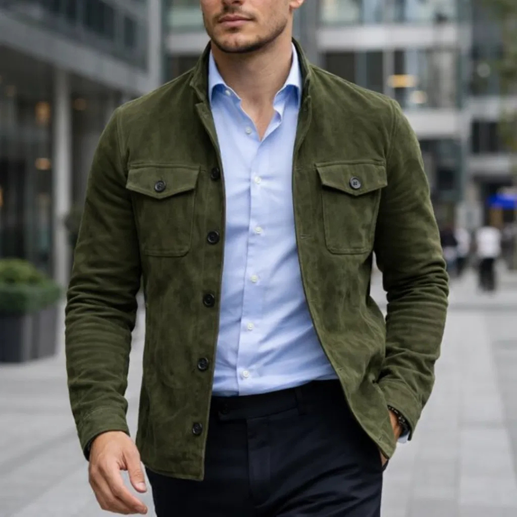 Lorenzo- Chaqueta de Ante Clásica