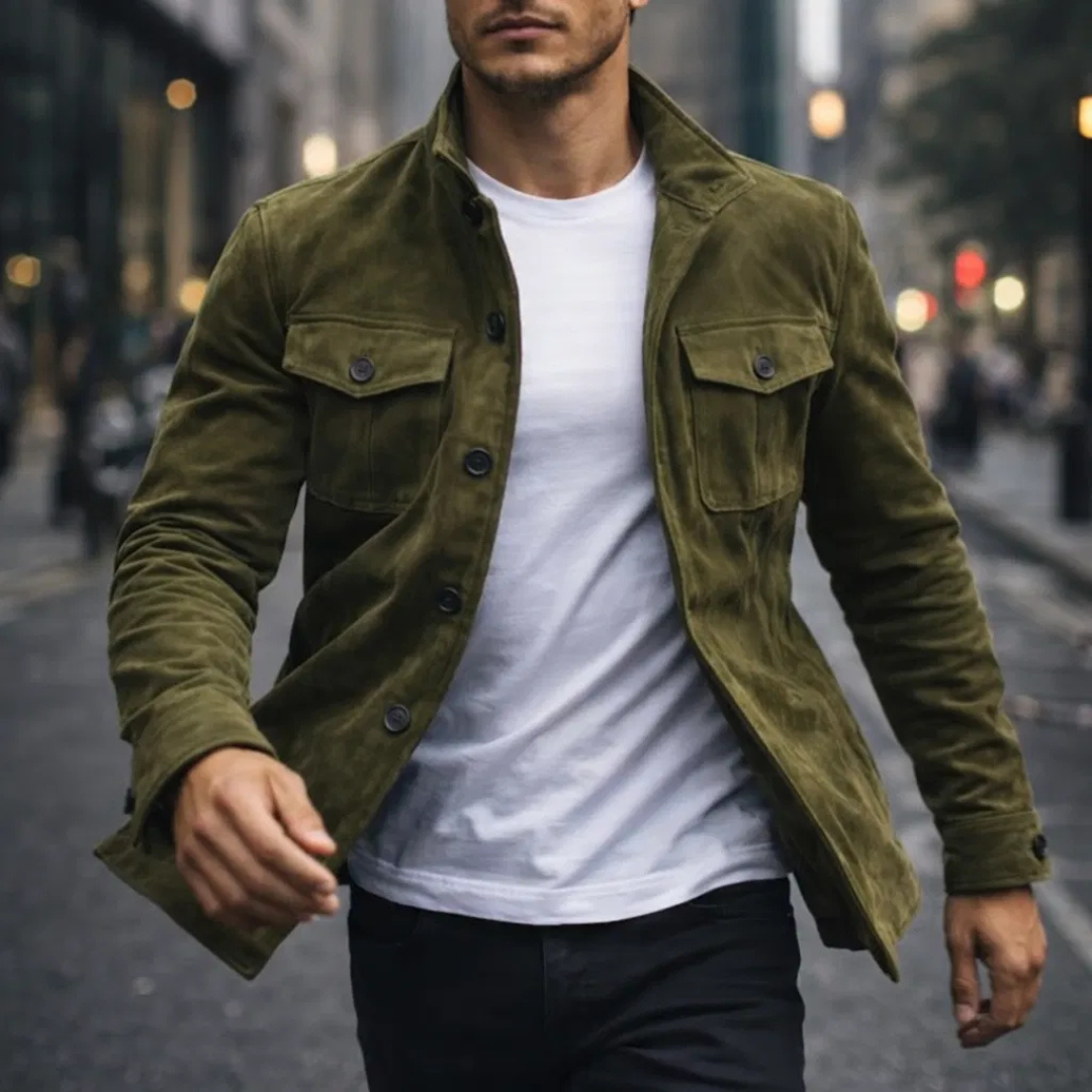 Lorenzo- Chaqueta de Ante Clásica