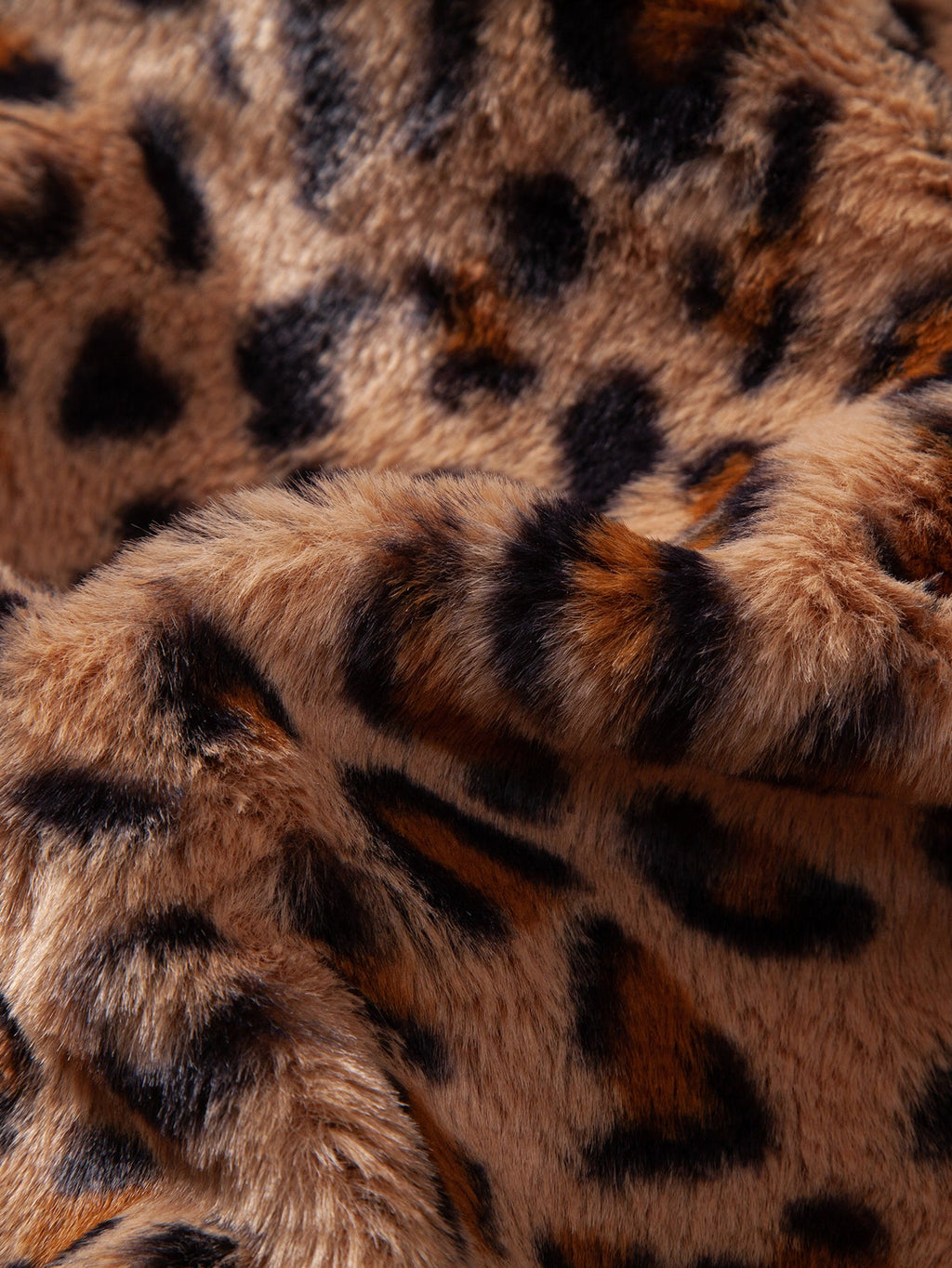 Evelyn-Abrigo de leopardo con capucha y cremallera